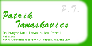 patrik tamaskovics business card